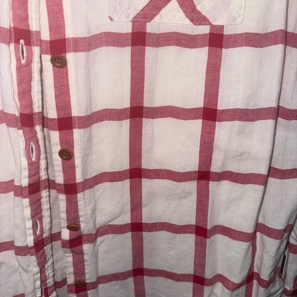 Red and White Plaid J. Crew Button Down Shirt - Size 4 - Picture 2 of 7